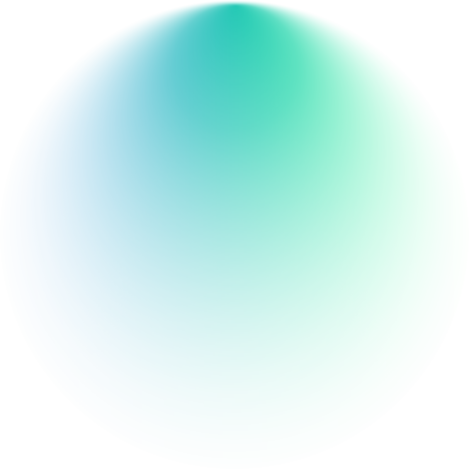 Blue Green Gradient to Transparent